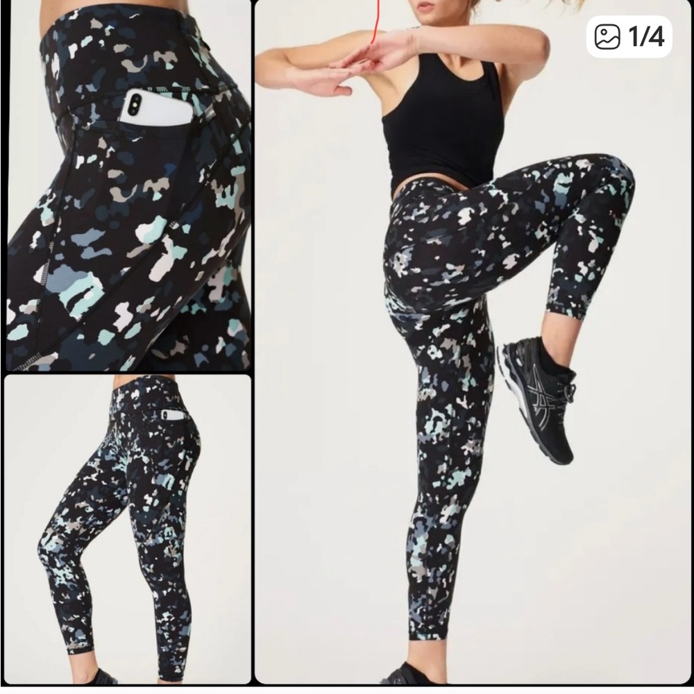 Sweaty Betty Power 7/8 Blue Lagoon Camo Legging